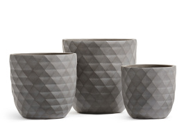 Кашпо TREEZ ERGO - Diamond - Чаша-конус - Мокко