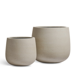 Кашпо TREEZ ERGO - Fine Rock - Design-чаша Classic - Белый песок