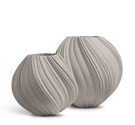 Кашпо TREEZ Effectory - Dune -  Сферическая Design-ваза - Белый песок