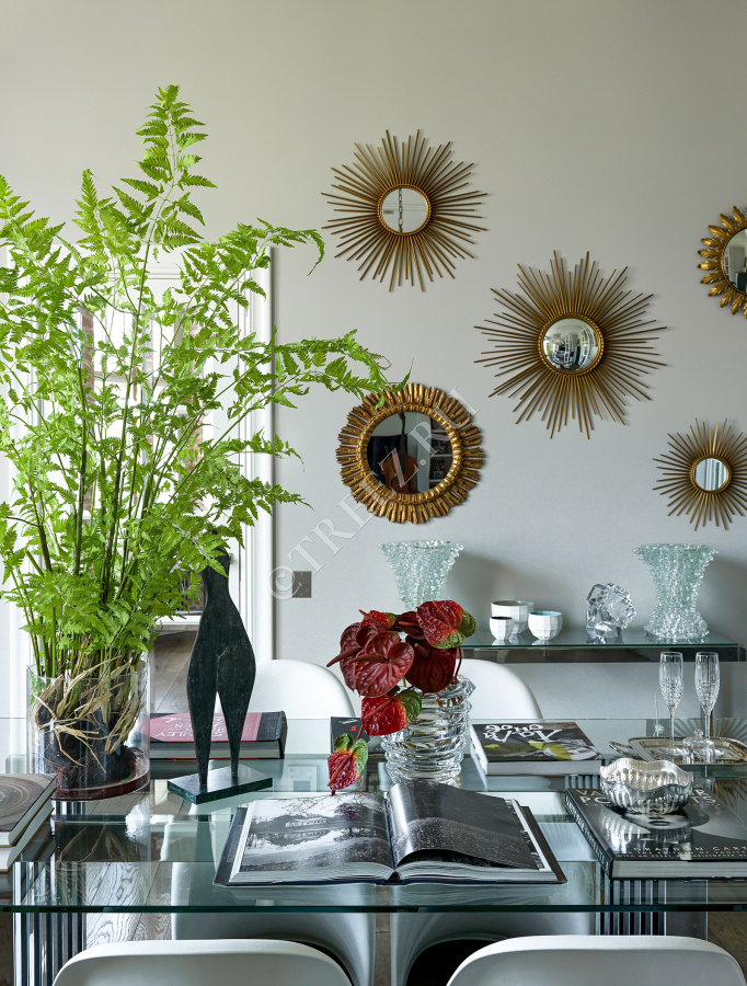 Папоротник Железный в стекле с корнями, землёй, мхом (Арт-объект) фото