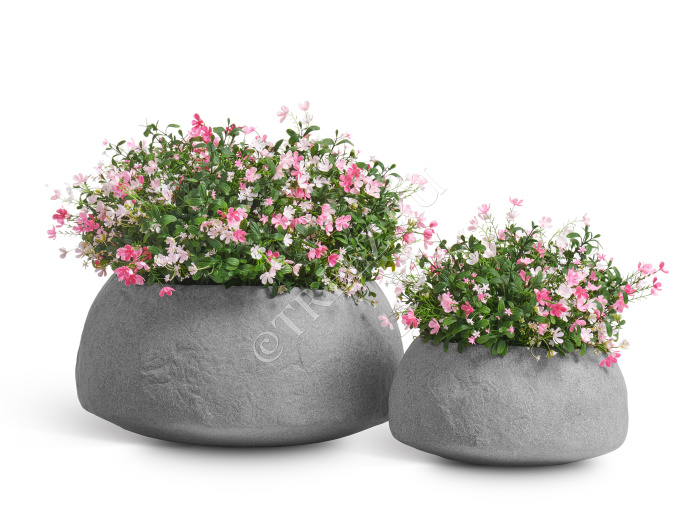 Альпийское разнотравье с нежно-розовыми и белыми цветами (3 размера) фото