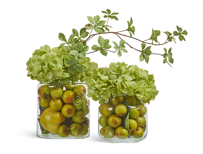 Яблочки-мини зеленые в коробке фото