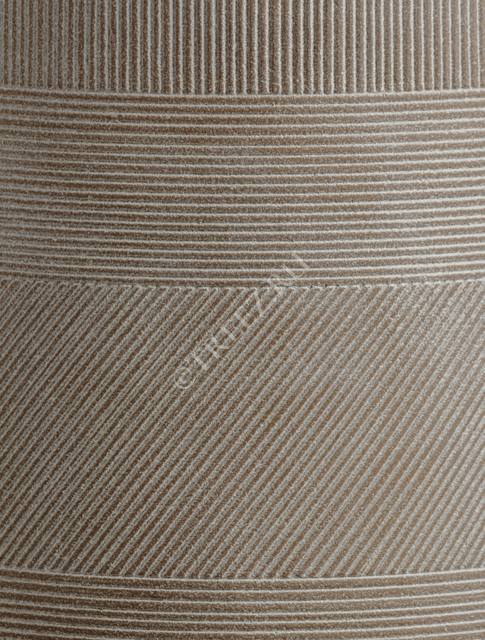 Кашпо TREEZ ERGO - Graphics - Высокая округлая чаша - Капучино фото