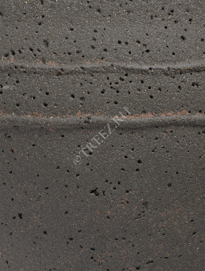 Кашпо TREEZ ERGO - Nero - Чаша-амфора - Чёрный туф фото