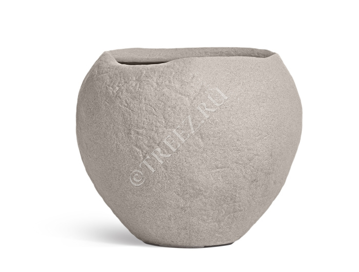 Кашпо TREEZ Effectory - Organic - Сфера - Белый песок фото