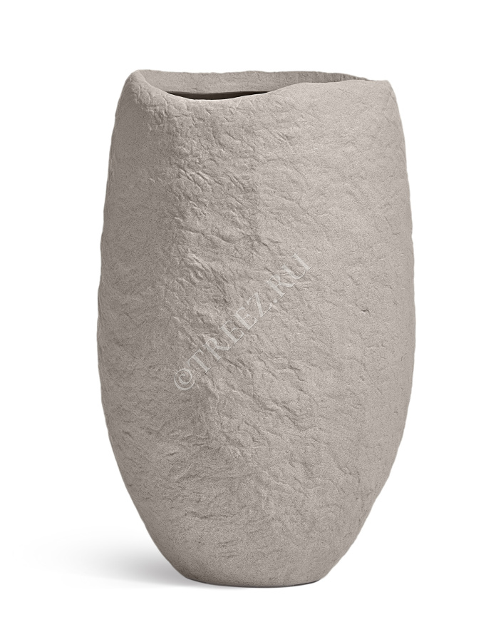 Кашпо TREEZ Effectory - Organic - Высокая чаша - Белый песок фото