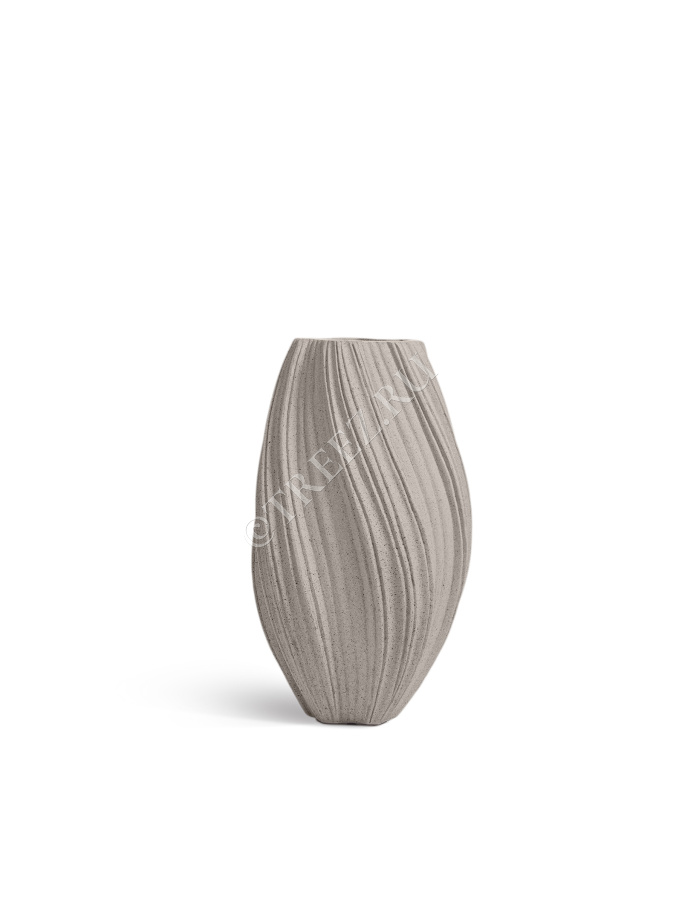 Кашпо TREEZ Effectory - Dune - Высокая Design-ваза - Белый песок фото