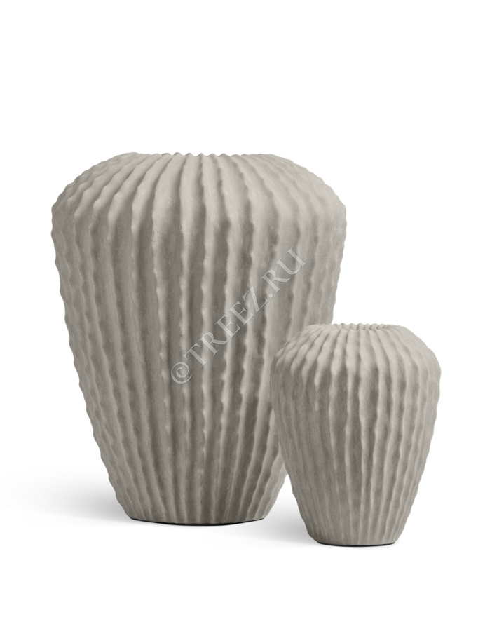 Кашпо TREEZ Effectory - Moho - Высокая Design-ваза - Белый песок фото