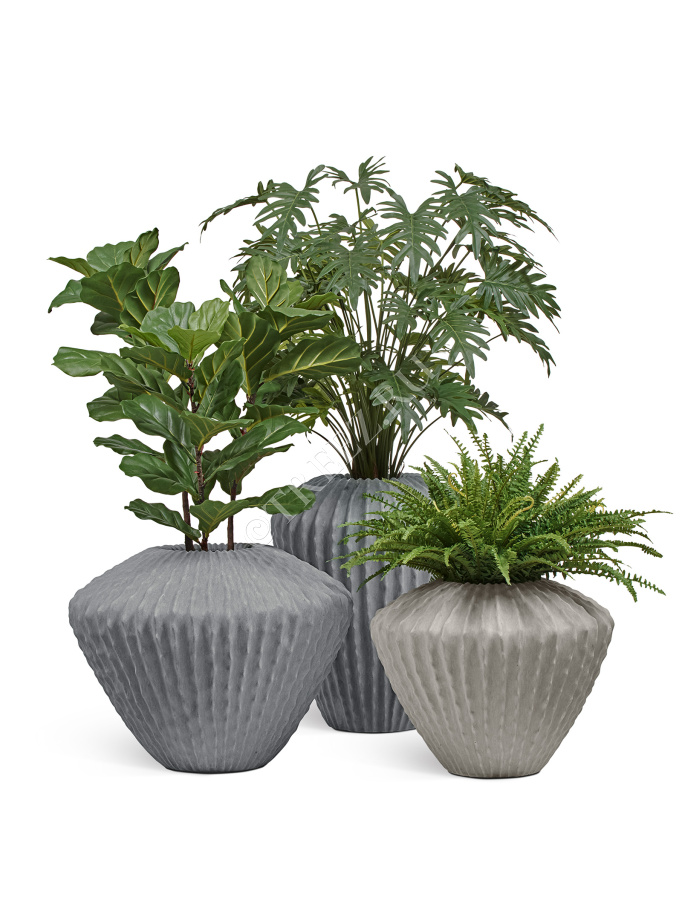 Кашпо TREEZ Effectory - Moho - Сферическая Design-ваза - Белый песок фото