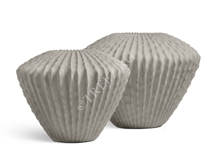 Кашпо TREEZ Effectory - Moho - Сферическая Design-ваза - Белый песок фото