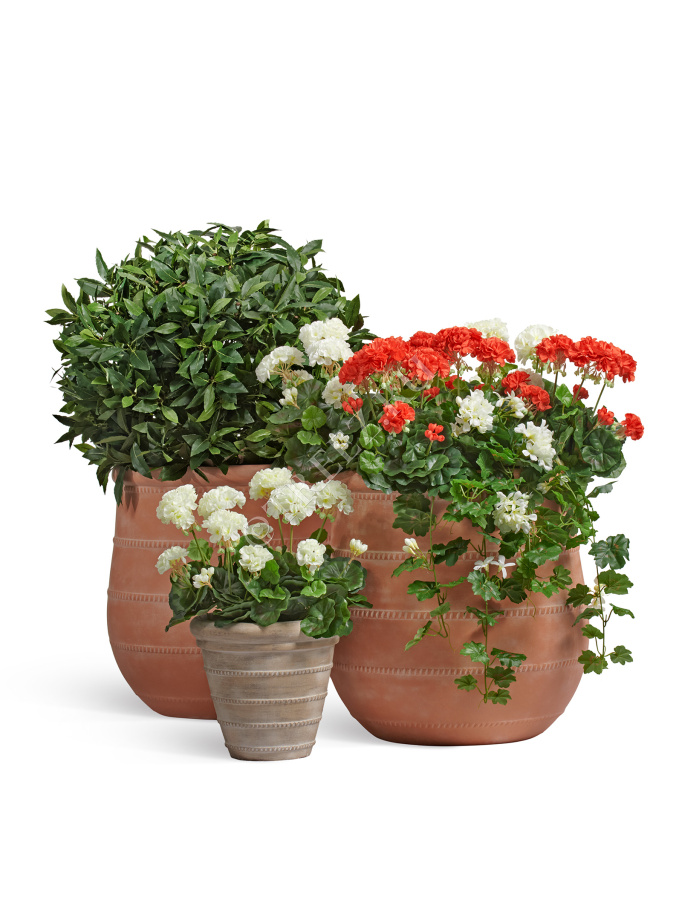 Кашпо TREEZ ERGO - Italica - Высокая чаша - Терракот  фото