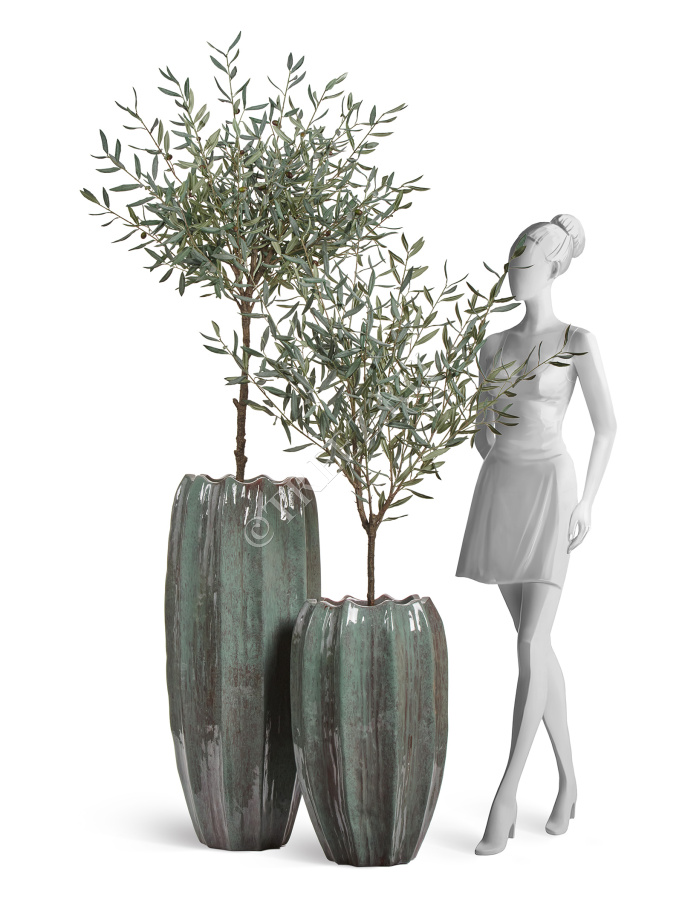 Кашпо TREEZ Effectory - Aura - Высокая Кашпо-ваза - Изумрудный лак фото