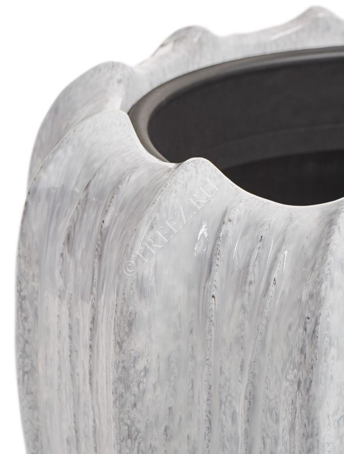 Кашпо TREEZ Effectory - Aura - Чаша - Жемчужный лак фото