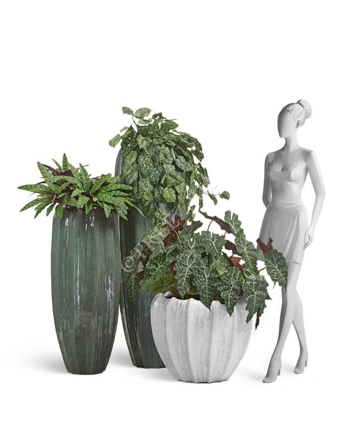 Кашпо TREEZ Effectory - Aura - Чаша - Жемчужный лак фото