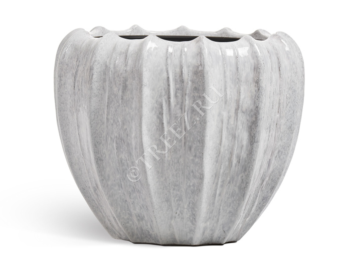 Кашпо TREEZ Effectory - Aura - Чаша - Жемчужный лак фото