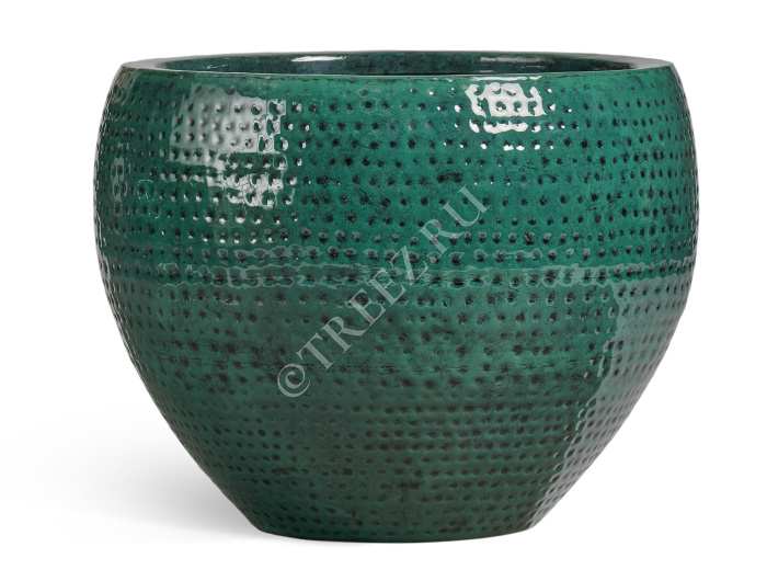 Кашпо TREEZ Effectory - Ron - Чаша Classic - Зелёно-голубой Нефрит (эмаль) фото