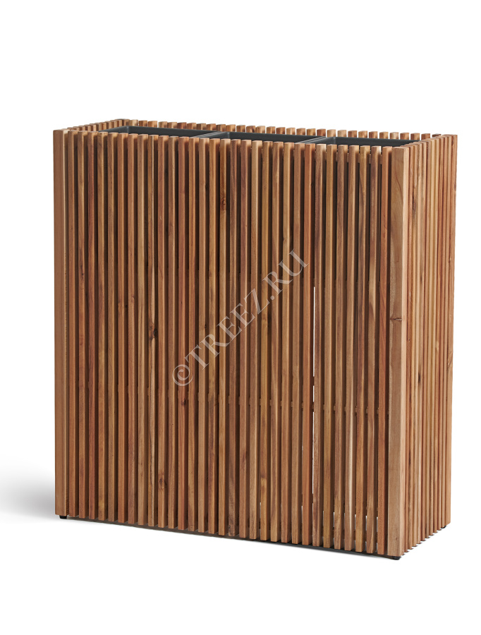 Кашпо TREEZ Effectory - Timberline - Высокий дивайдер - Тёмное дерево фото