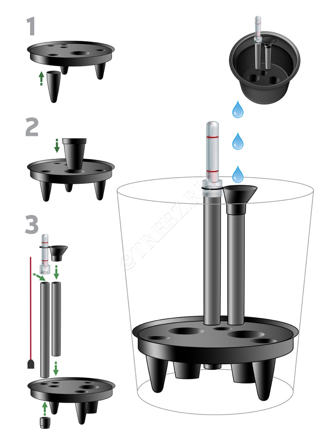Система автополива SQ-21 для кашпо TREEZ Effectory - модель SQ-21 фото