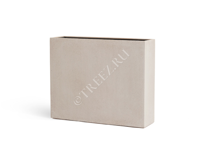 Кашпо TREEZ Effectory - Beton - Высокий Дивайдер - Белый песок фото