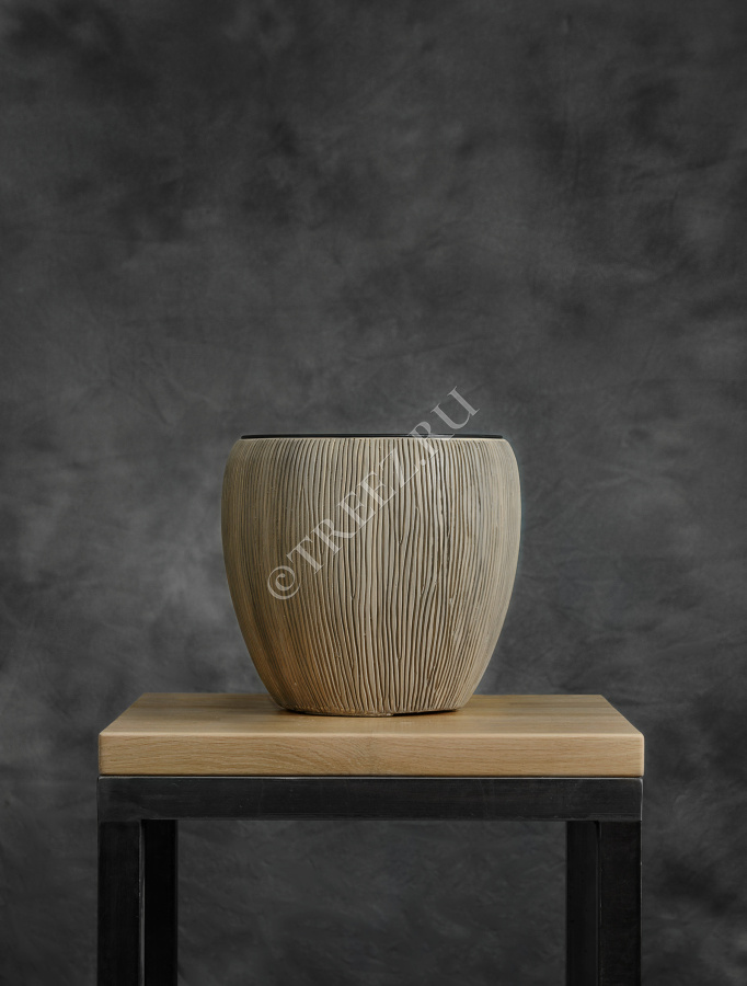 Кашпо TREEZ Effectory - Wow - Конус-Чаша - Капучино фото