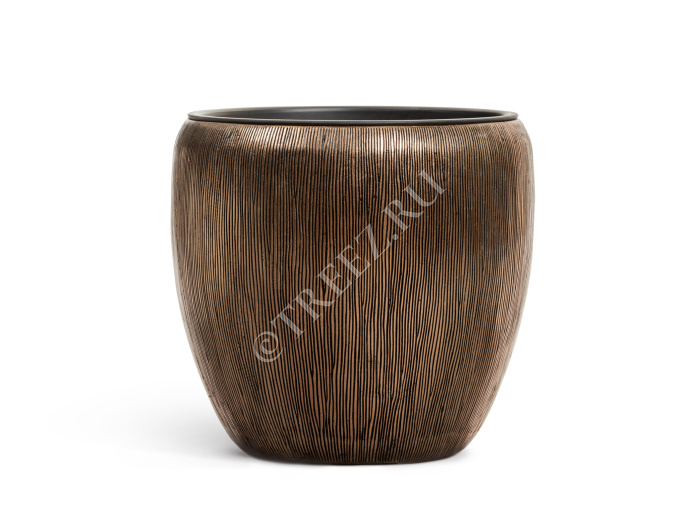 Кашпо TREEZ Effectory - Wow - Конус-Чаша - Тёмное матовое золото фото