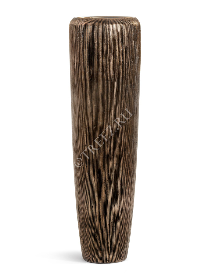 Кашпо TREEZ Effectory - Wow - Высокий конус Design - Тёмное матовое золото фото