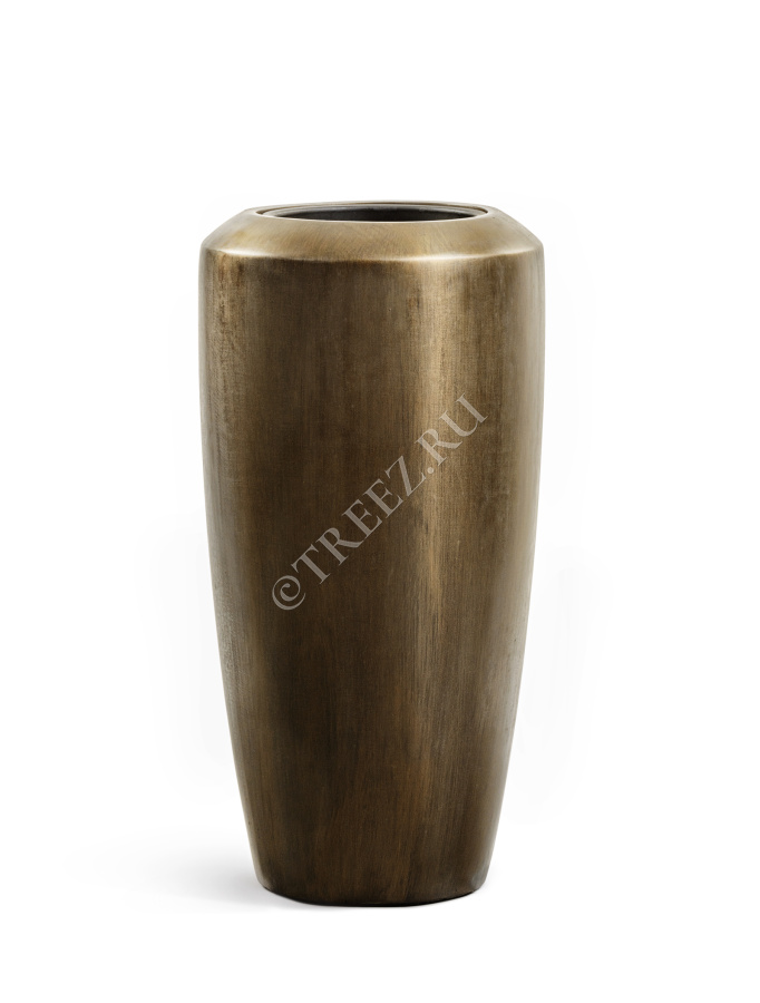 Кашпо TREEZ Effectory - Metal - Высокий конус Design - Чернёная бронза фото