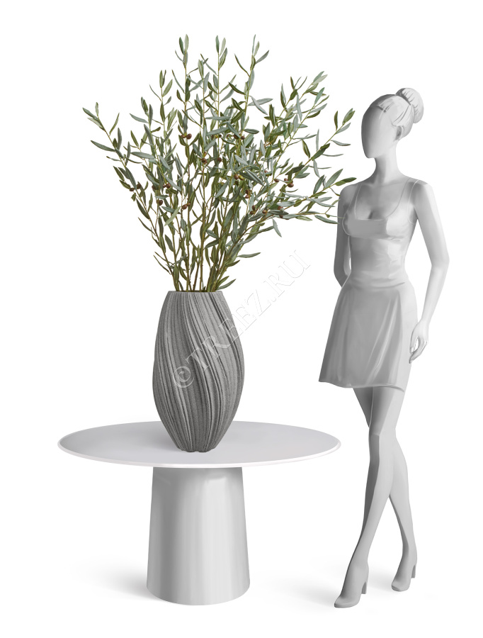 Сет № 91 - Композиция с ветками оливы в кашпо Treez Effectory Dune фото