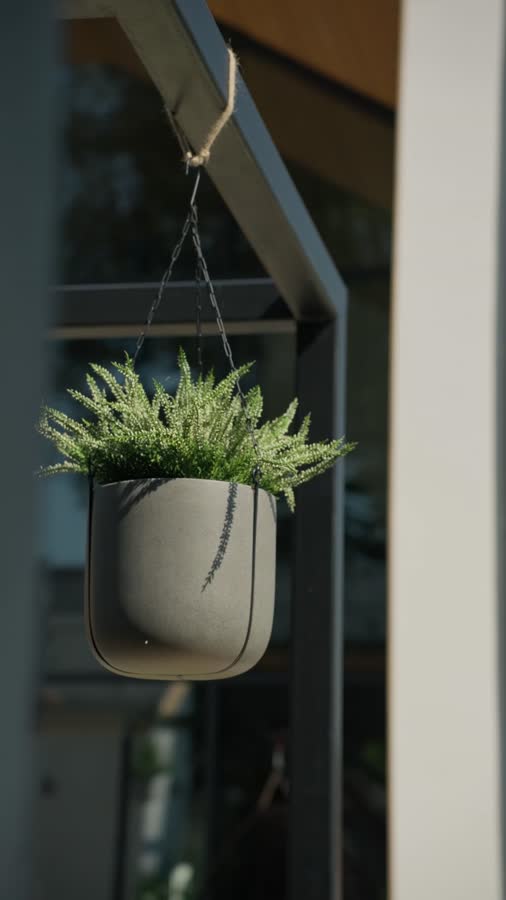 Кашпо TREEZ Effectory - Beton - Чаша подвесная - Белый песок фото