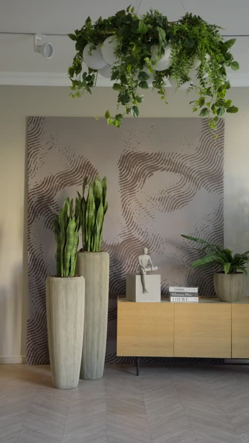 Кашпо TREEZ Effectory - Wow - Высокий конус Design - Капучино фото